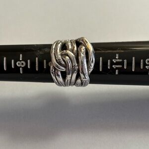 John Hardy STERLING SILVER BAMBOO COLLECTION WOVEN RING size 9.5